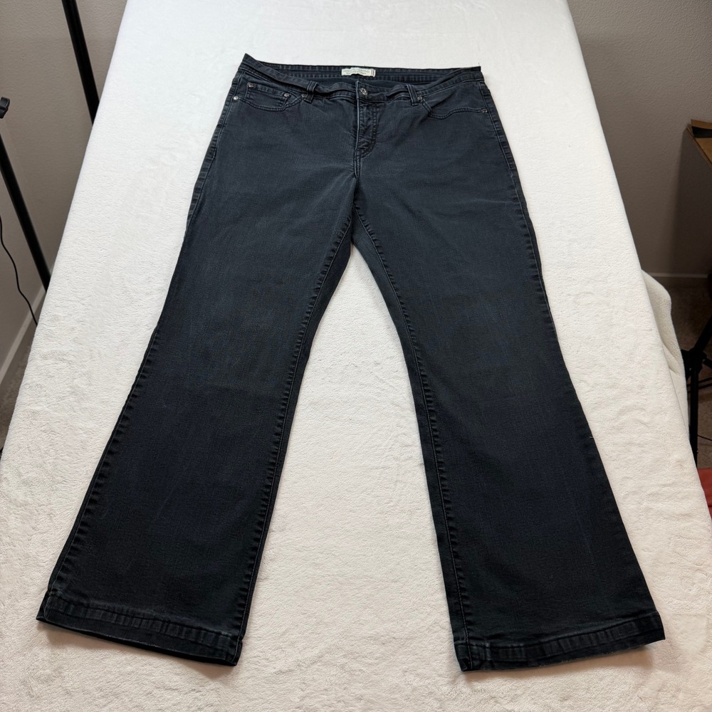 Levis Perfectly Shaping 512 Boot Cut Womens 20 M Black Good Stretch Denim